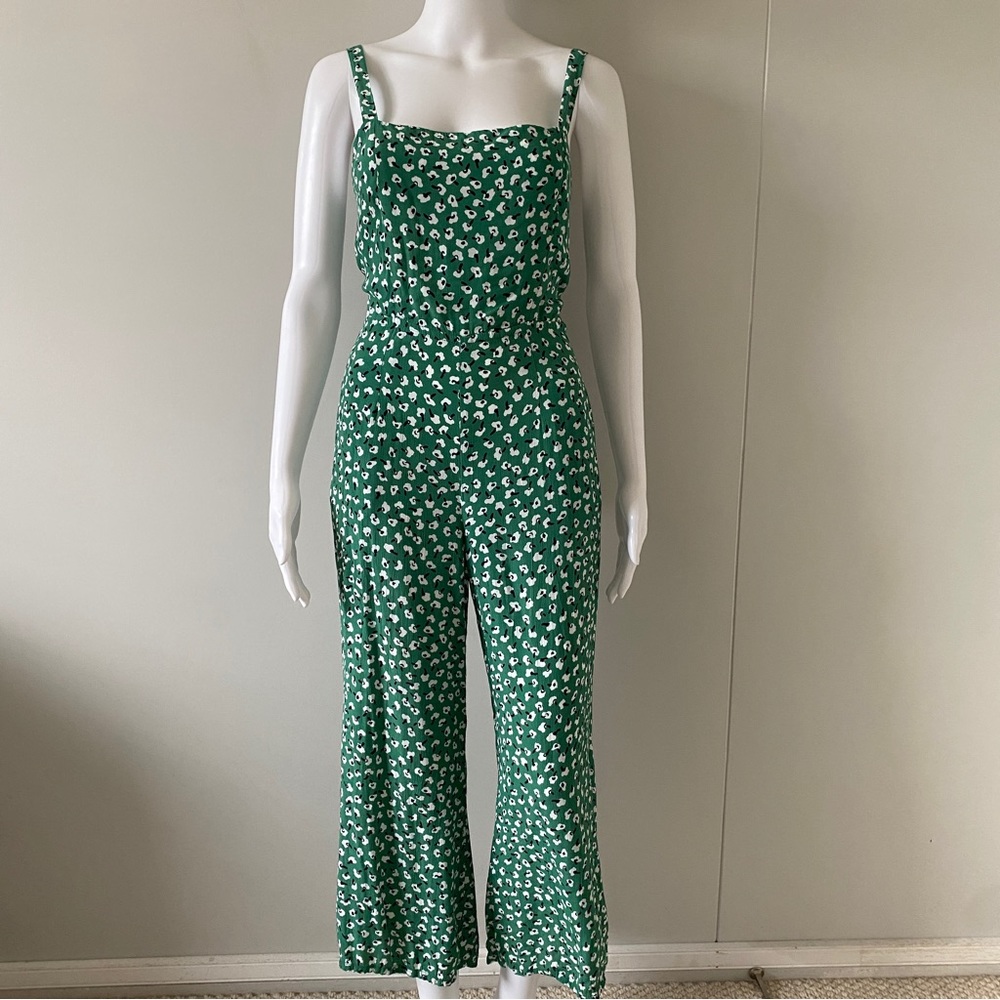 Faithfull The Brand Green Floral Jumpsuit